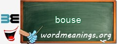 WordMeaning blackboard for bouse